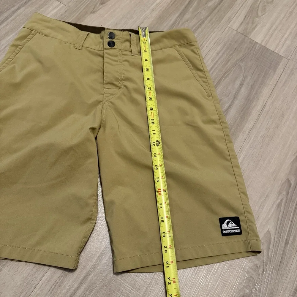 Quiksilver Amphibians Board‎ Shorts Men's 29  Brown Logo Hook Loop Snap Pockets